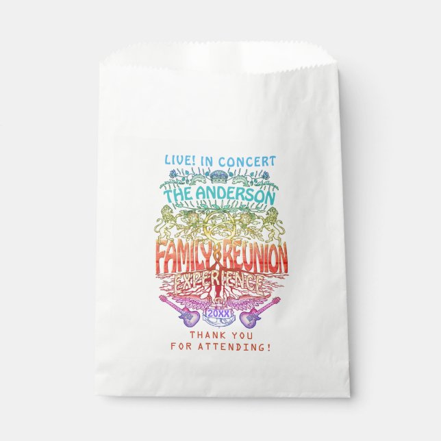 Wiedersehen Band Retro 70er Konzert Vielen Dank v2 Geschenktütchen (Vorderseite)