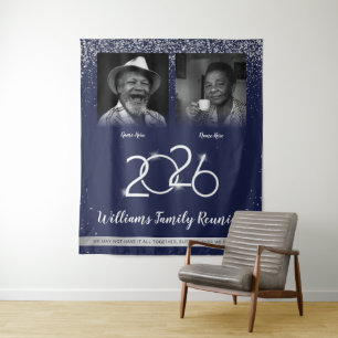 Wiedersehen-Banner der benutzerdefinierten Familie Wandteppich