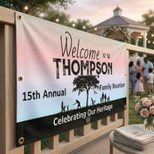 Wiedersehen-Banner der Pastelfamilie