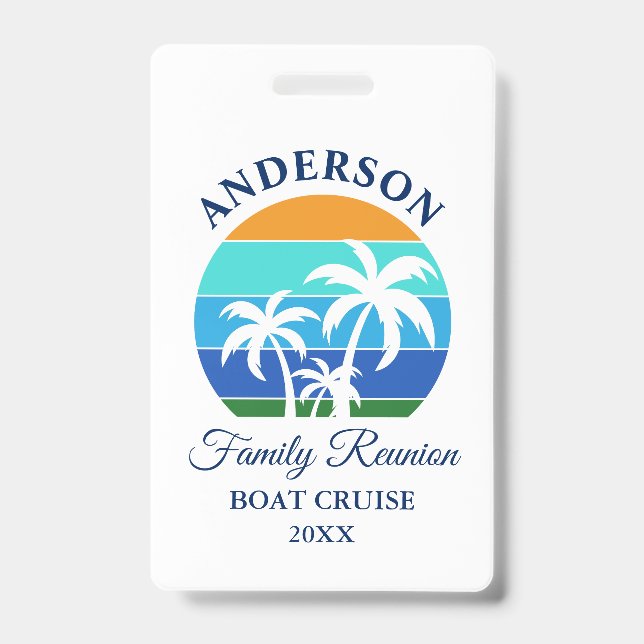 Wiedersehen Beach Palm Tree Cruise Ausweis (Vorderseite)