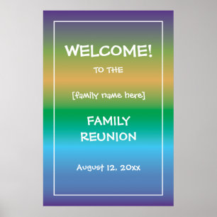 Wiedersehen Begrüßungszeichen für Familie Poster