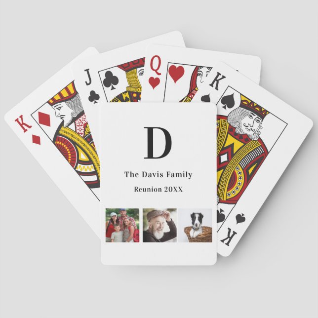 Wiedersehen-benutzerdefinierter Name des Fotos Spielkarten (Rückseite)