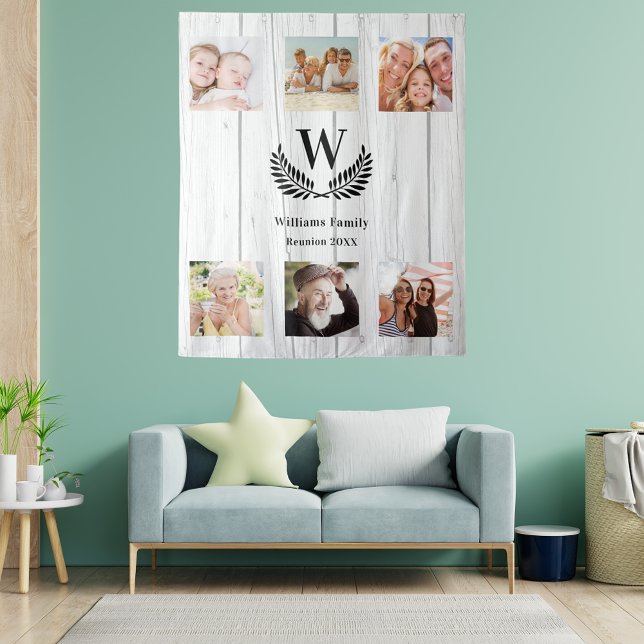 Wiedersehen benutzerdefiniertes Foto-Collage-Monog Wandteppich (Von Creator hochgeladen)