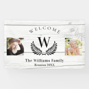 Wiedersehen-benutzerdefiniertes Foto-Monogramm-Beg Banner