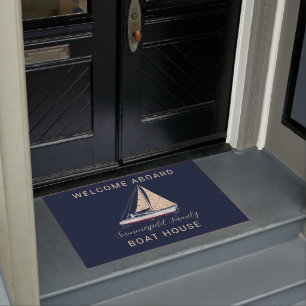 Wiedersehen Boat House Nautical Sailing Custom Fußmatte