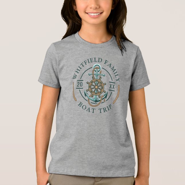 Wiedersehen Bootsfahrt für die ganze Familie - Ind Tri-Blend Shirt (Vorderseite)