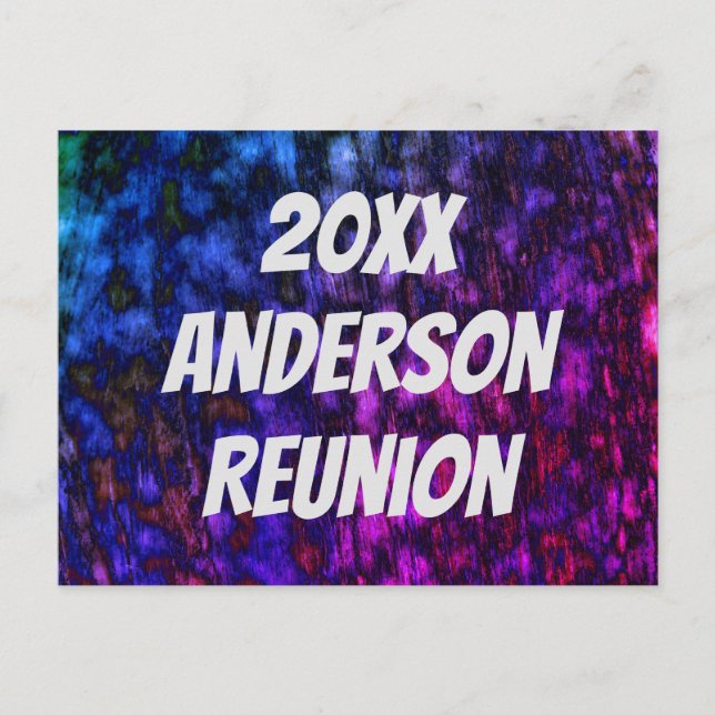 Wiedersehen Bright Neon Marbled Einladung Postkarte (Vorderseite)