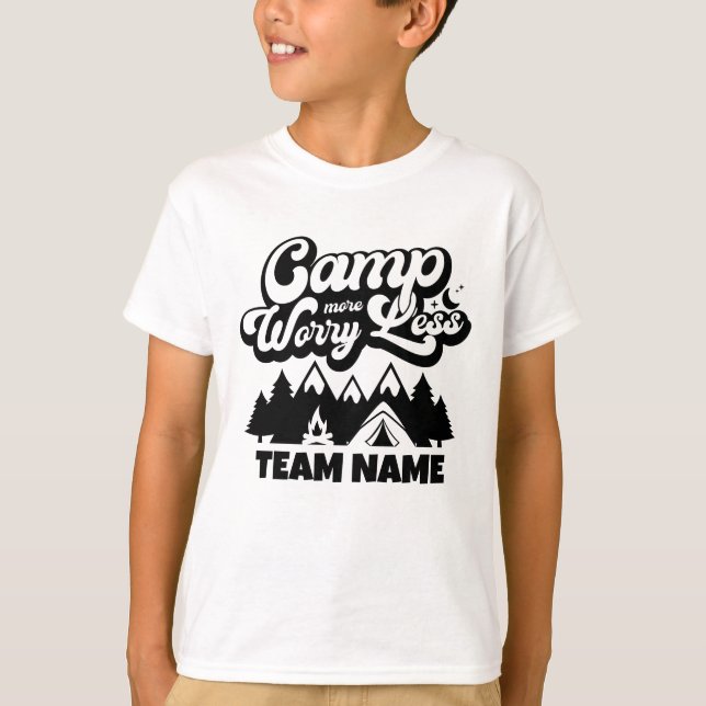 Wiedersehen-Camping-Gruppe für benutzerdefinierte  T-Shirt (Vorderseite)
