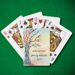 Wiedersehen Classic Playing Cards der Family Tree Spielkarten<br><div class="desc">Wiedersehen Classic Playing Cards der Family Tree. Diese Wiedersehen-Spielkarten der Familie sind mit einem Mosaikbaum in den Farben des Regenbogens auf einem Aquarellboden dekoriert. Sie können sie mit Ihrem Familiennamen und dem Jahr anpassen. Sie machen einen perfekten Sake für Ihre Ansammlung. Weil wir unsere eigenen Kunstwerke erstellen, werden Sie dieses...</div>