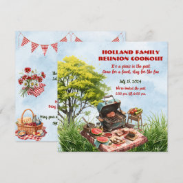 Wiedersehen-Cookout der Familie im Park Einladung