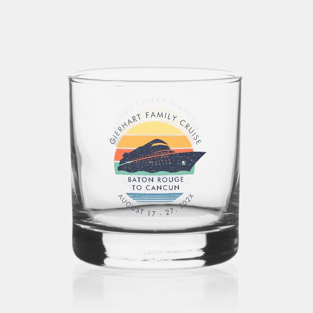 Wiedersehen Cruise Custom Trip Keepake Whiskyglas (Vorderseite)
