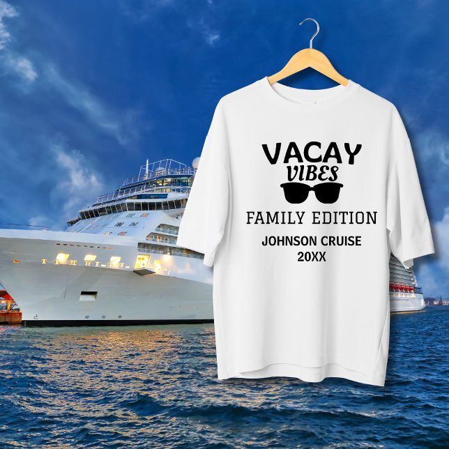 Wiedersehen Cruise der Vacay Vibes Family Edition T-Shirt (Vacay Vibes Family Cruise Reunion Matching T-shirts)