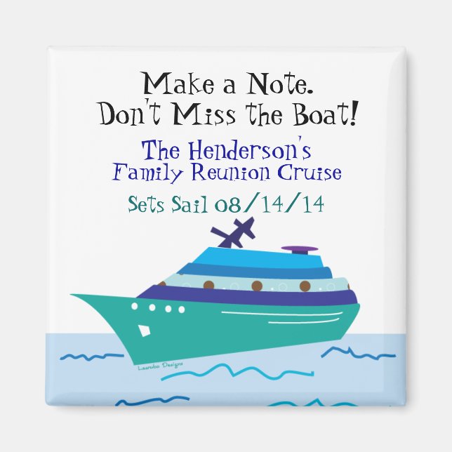 Wiedersehen Cruise Vacacation Save the Date Magnet (Vorne)