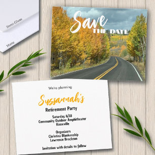 Wiedersehen Custom Foto Save the Date Ankündigungspostkarte