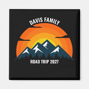 Wiedersehen Custom Sunset Mountain Road Trip Magnet
