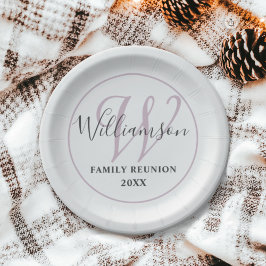 Wiedersehen der modernen Monogram-Familie Pappteller