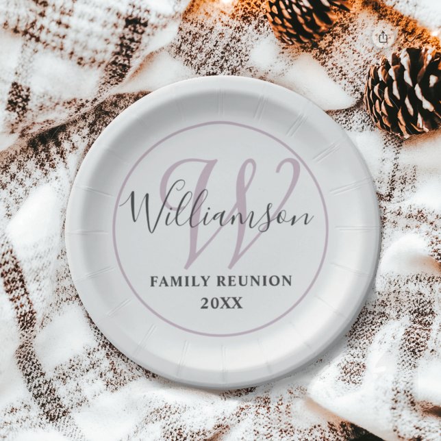 Wiedersehen der modernen Monogram-Familie Pappteller (Von Creator hochgeladen)