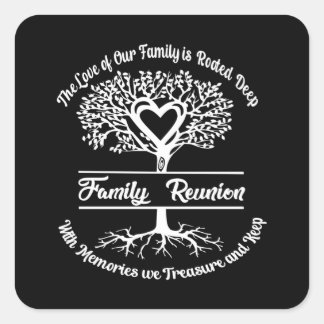 Wiedersehen die Liebe unserer Familie Quadratischer Aufkleber