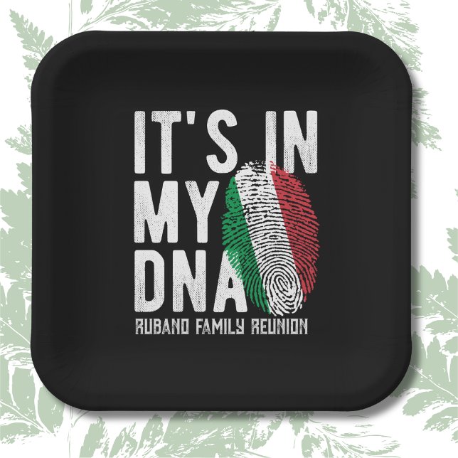 Wiedersehen-Einladung der italienischen DNA-Famili Pappteller (Von Creator hochgeladen)