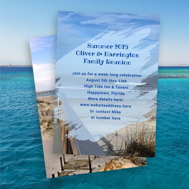 Wiedersehen-Einladung der Seaside Dunes Family Einladung (Von Creator hochgeladen)