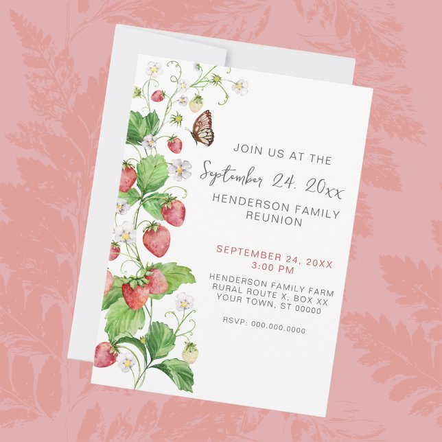 Wiedersehen-Einladung der Strawberry-Familie Einladung (Von Creator hochgeladen)