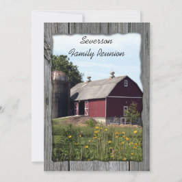 Wiedersehen-Einladung für Red Barn Country-Familie Einladung
