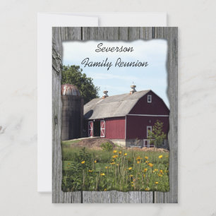 Wiedersehen-Einladung für Red Barn Country-Familie Einladung