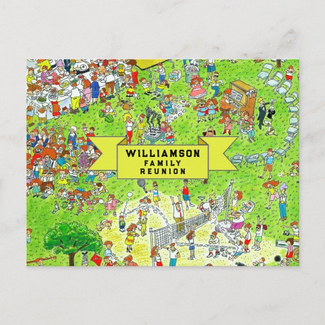 Wiedersehen-Einladungen Ankündigungspostkarte (Vorderseite)