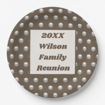 Wiedersehen Elegante Silver Polka Dot Pattern
