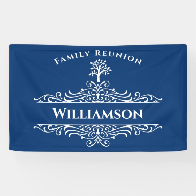 Wiedersehen Elegantes Tree Party Event Banner (Horizontal)