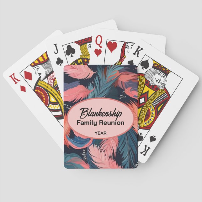 Wiedersehen Feather Hintergrundpapiernamen Tags de Spielkarten (Rückseite)