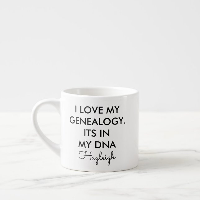 Wiedersehen Genealogische DNA-Gag Espressotasse (Links)