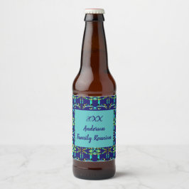 Wiedersehen Geometrische Krawatte-Färbung Jährlich Bierflaschenetikett