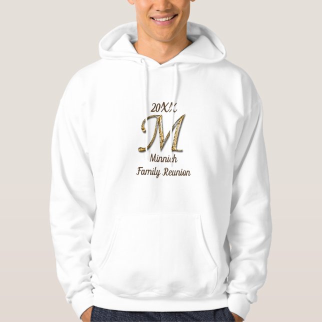 Wiedersehen Gold Letter M Monogram Keepake Hoodie (Vorderseite)