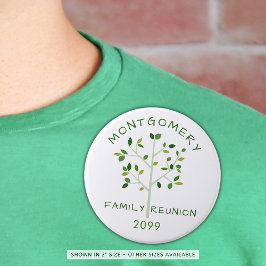 Wiedersehen Green Family Tree Personalisiert Button