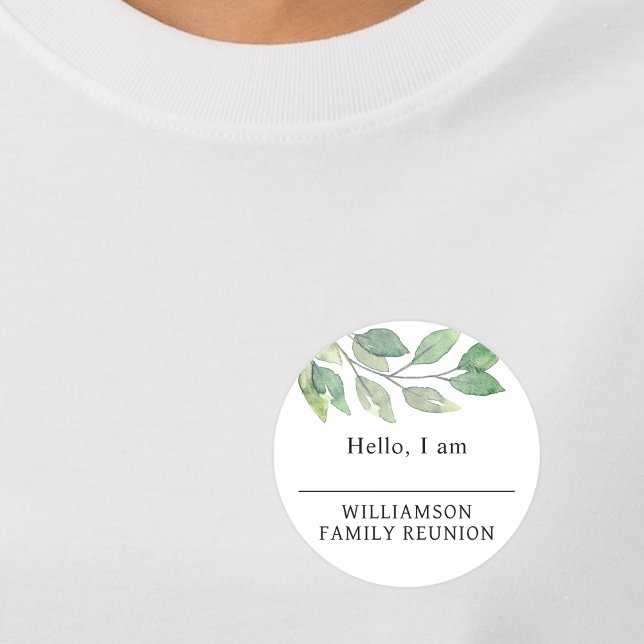 Wiedersehen Greenername Tag Runder Aufkleber (Von Creator hochgeladen)