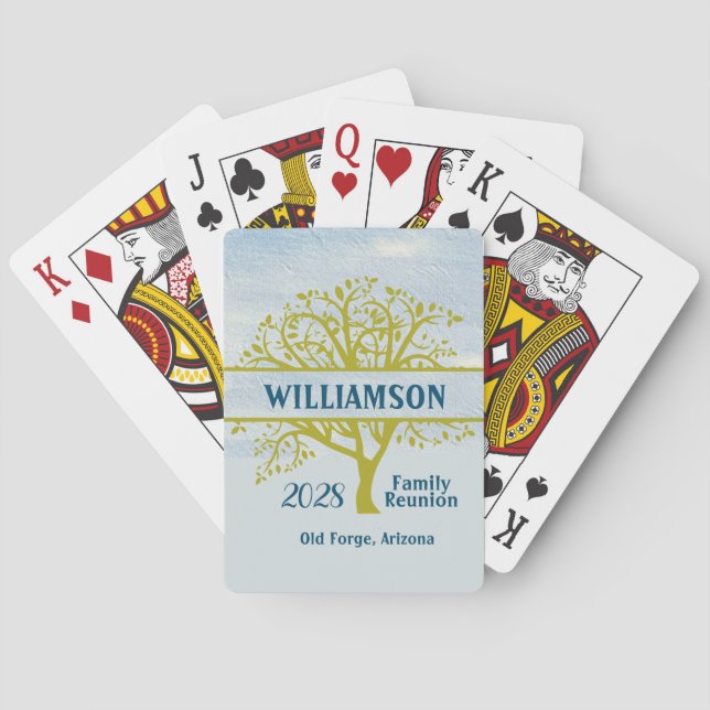 Wiedersehen Keepake Genealogie Spielkarten (Rückseite)