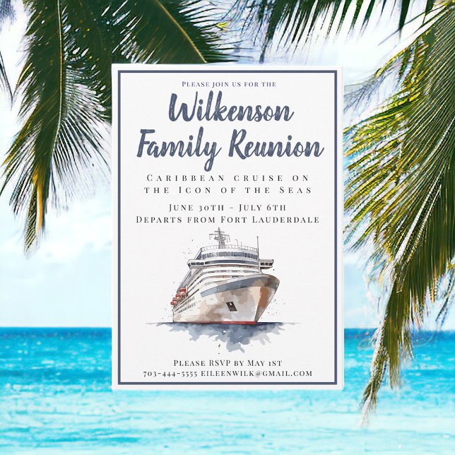 Wiedersehen Kreuzfahrt zur Familie Paradies Einladung (Von Creator hochgeladen)