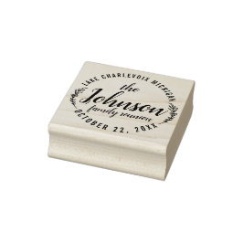 Wiedersehen-Logo-Design Rustikal Outdoor Gummistempel