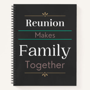 Wiedersehen macht Familie zusammen Notizbuch