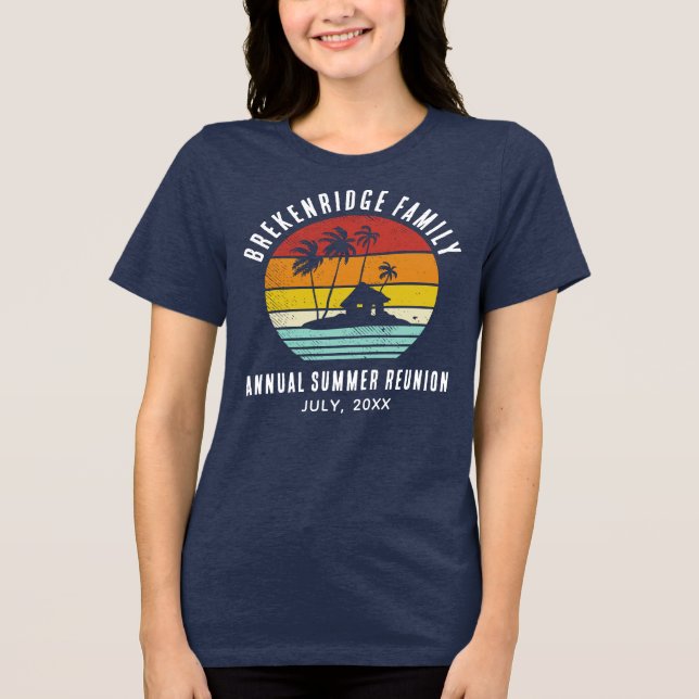 Wiedersehen-Matching für Vacation Beach House Fami Tri-Blend Shirt (Vorderseite)