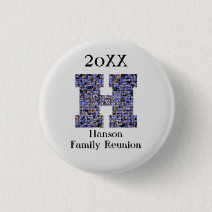Wiedersehen Memento Letter H Monogram Keepake Button