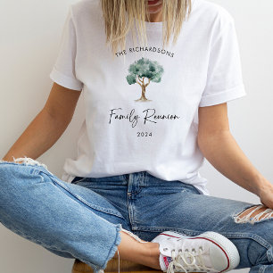Wiedersehen mit Baumstruktur und moderner Schrift T-Shirt