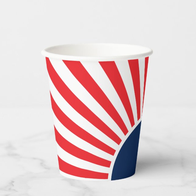 Wiedersehen Monogram Red White Paper Cup Pappbecher (Vorderseite)
