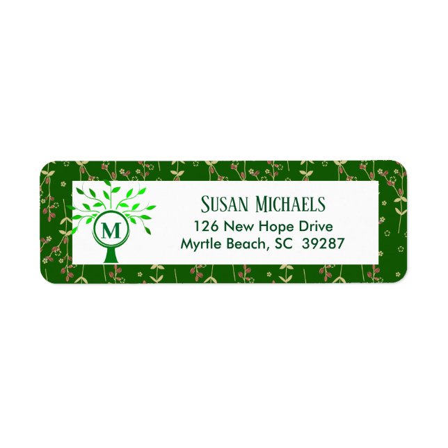 Wiedersehen Monogram-Rücksendeadresse (Vorne)