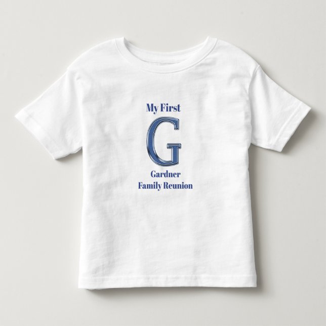 Wiedersehen Nachname Buchstabe G der ersten-Famili Kleinkind T-shirt (Vorderseite)