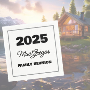 Wiedersehen Name Jahr der Familie Serviette