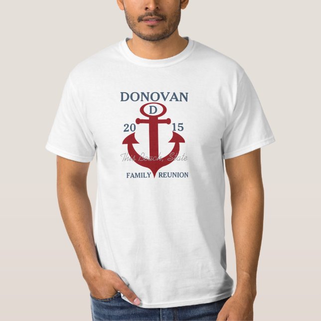 Wiedersehen Nautical Anchor T-Shirt (Vorderseite)