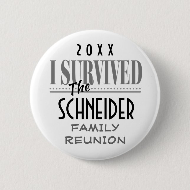 Wiedersehen oder Party der Familie Ich überlebte d Button (Vorderseite)