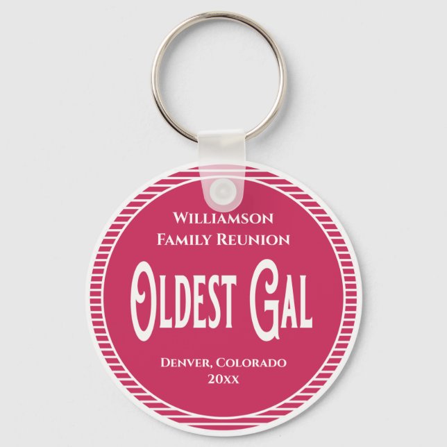 Wiedersehen Oldest Gal Award Schlüsselanhänger (Vorderseite)